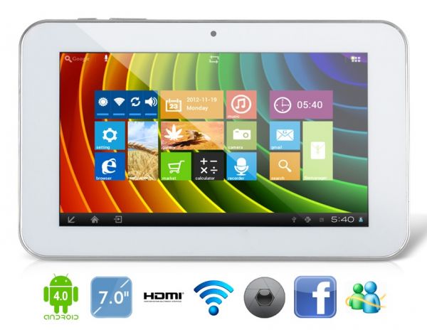 AMPE A76 7 "Android 4.0.4 1.5GHz Tablet PC com Wi-Fi, 3G 8G