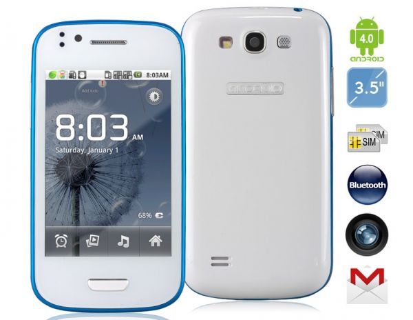 Celular M9330 3,5 "Android 4.0.3 Core A-GPS, FM, Bluetooth