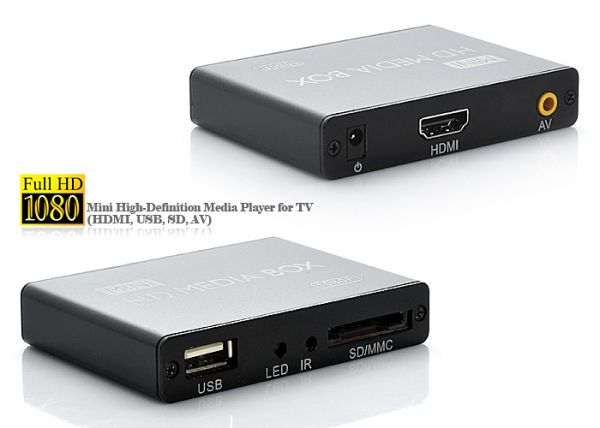 Mini 1080P High-Definition Media Player para TV