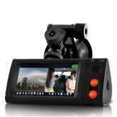 Dual Camera Car Blackbox DVR - Touchscreen 3 polegadas