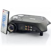 LED Projetor Multimídia com DVD Player - 480x320, 20 Lumens,