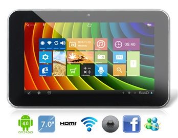 AMPE A76 7 "Android 4.0.4 1.5GHz Tablet PC com Wi-Fi, 3G 8G